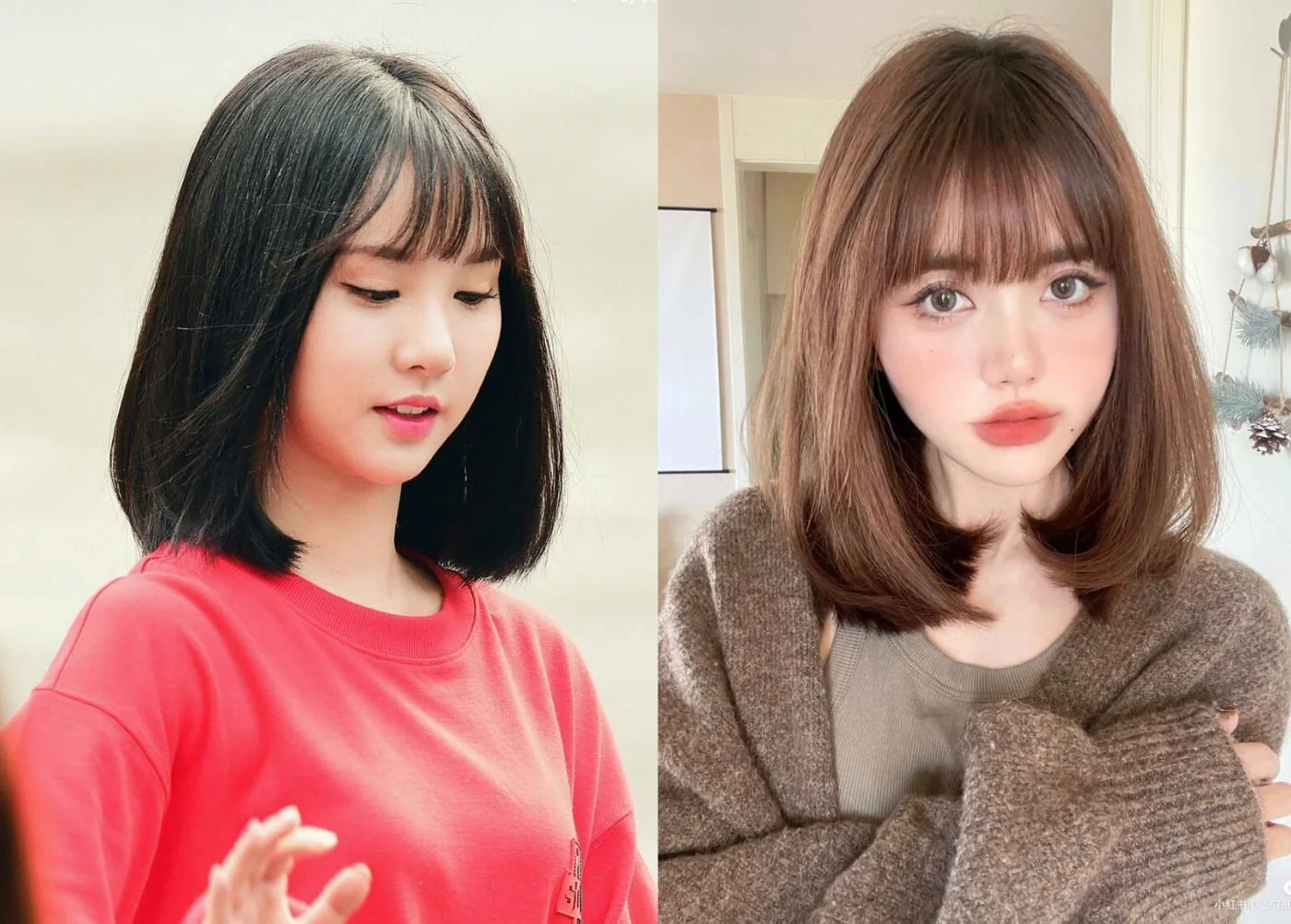 Tóc ngang vai uốn cụp đuôi