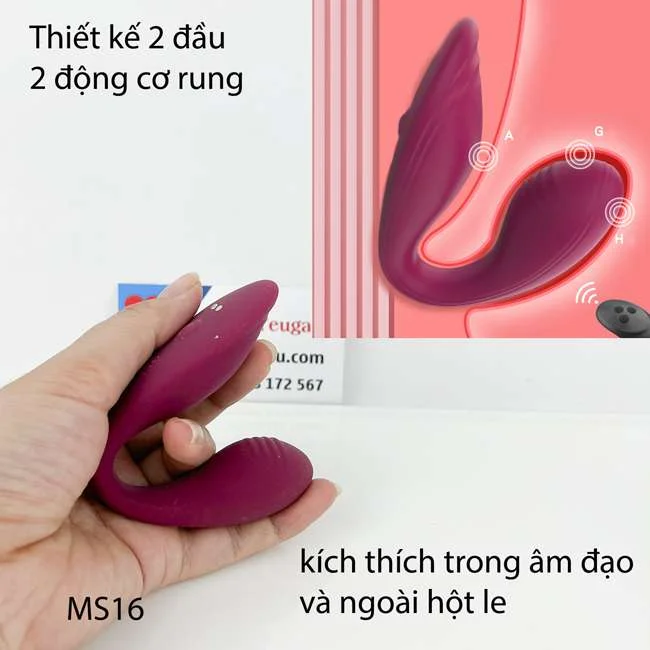Máy rung âm đạo 2 động cơ Yunman 10 chế độ từ xa cực mạnh