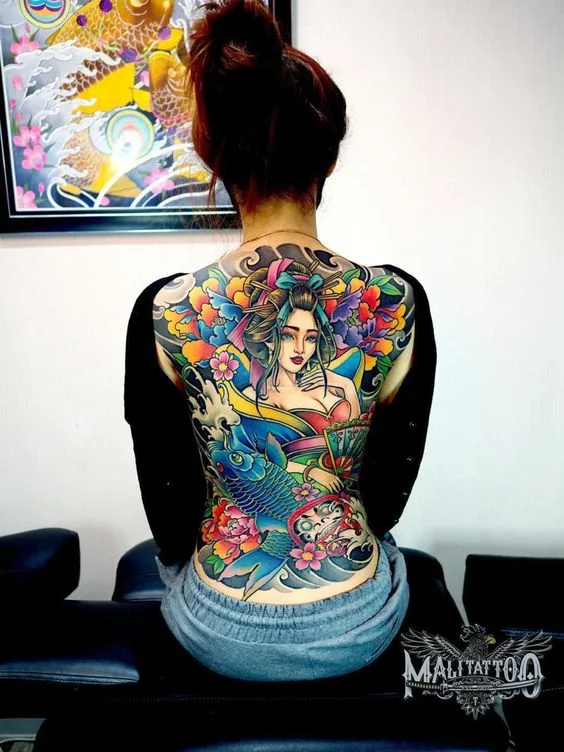 BST 999+ Hình xăm full lưng nữ đẹp, cá tính, ý nghĩa nhất