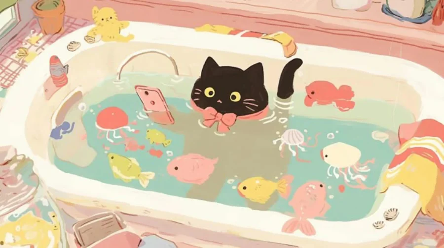 Hình nền mèo cute cho máy tính 8
