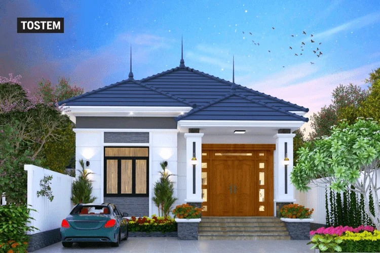 Nhà cấp 4 mái Nhật hiện đại