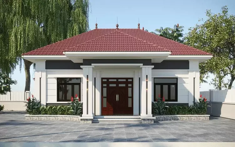 Mẫu nhà cấp 4 mái Nhật đẹp 2023
