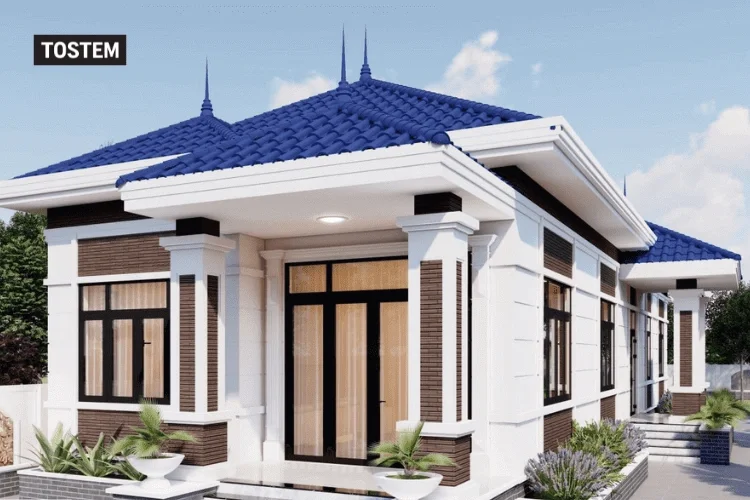 Nhà cấp 4 mái Nhật 4 phòng ngủ