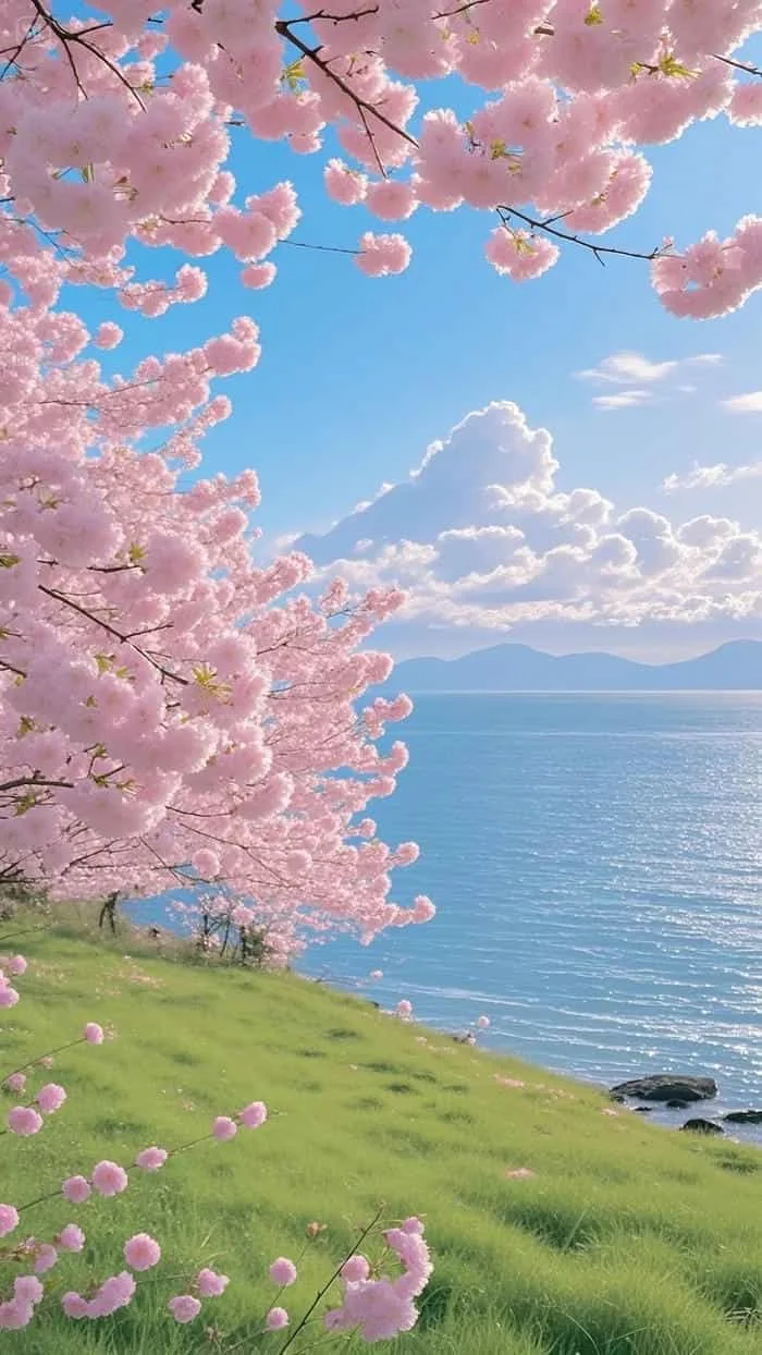 hình nền hoa đẹp có biển