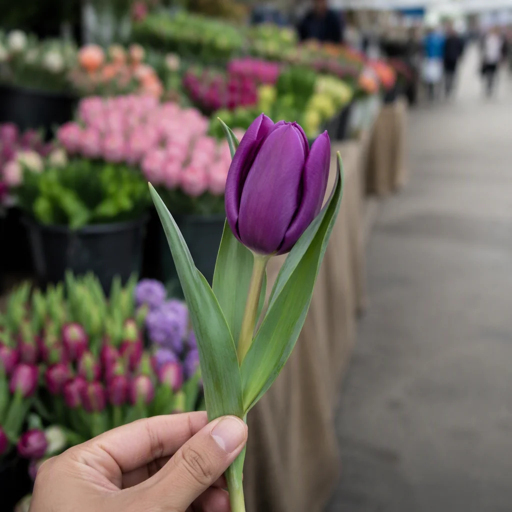 vẽ hoa tulip, mẫu 11