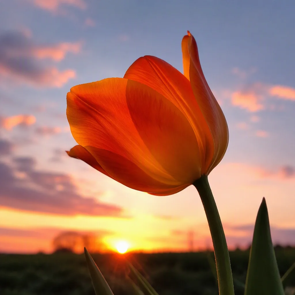 Bộ ảnh vẽ hoa tulip, tấm 8
