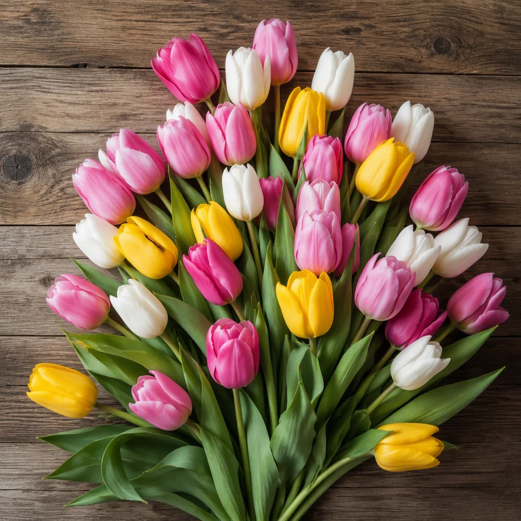 vẽ hoa tulip: gợi ý số 6
