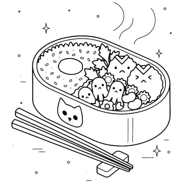 Tô màu Đồ Ăn Trưa - Trang Tô Màu Cho Bé
