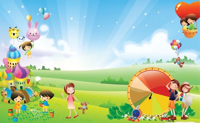 Công viên vui chơi làm hình nền mầm non