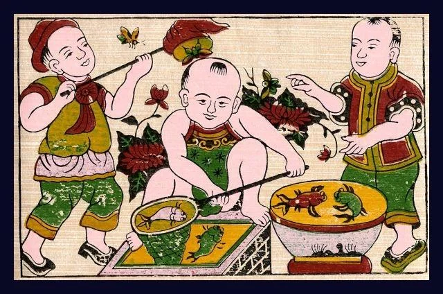 Tranh Đông Hồ - Nội thất Indochine