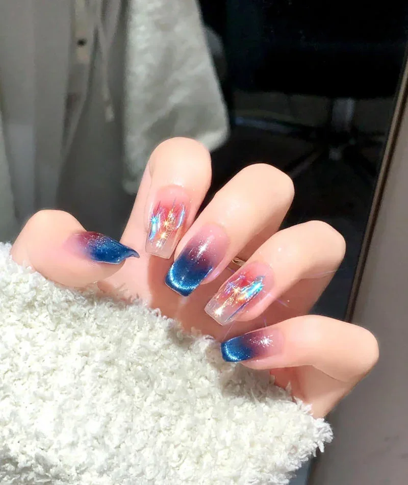Nail nhũ đá galaxy