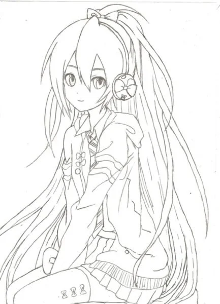 Tranh tô màu anime cổ trang