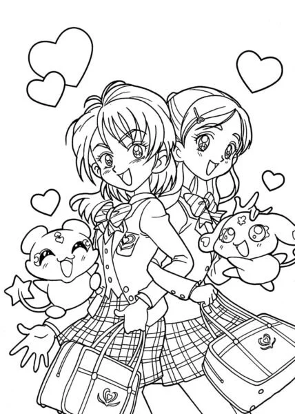 Hình tập tô anime đẹp, dễ thương cho bé tập tô (3)