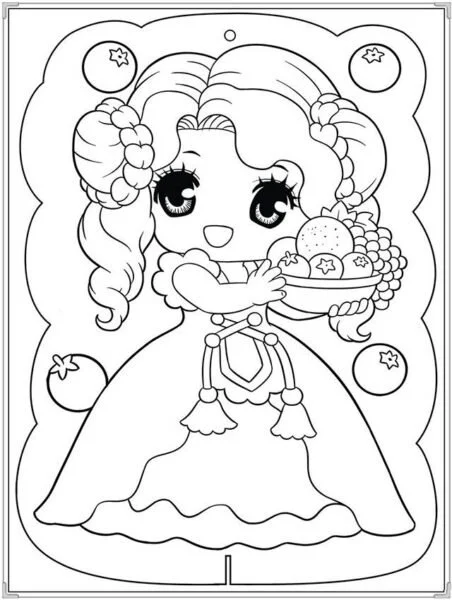 Tranh tô màu anime chibi