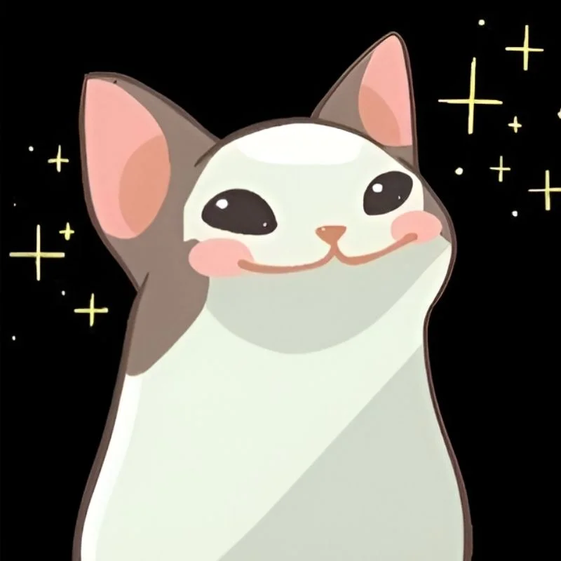 Meme mèo cười vô tri