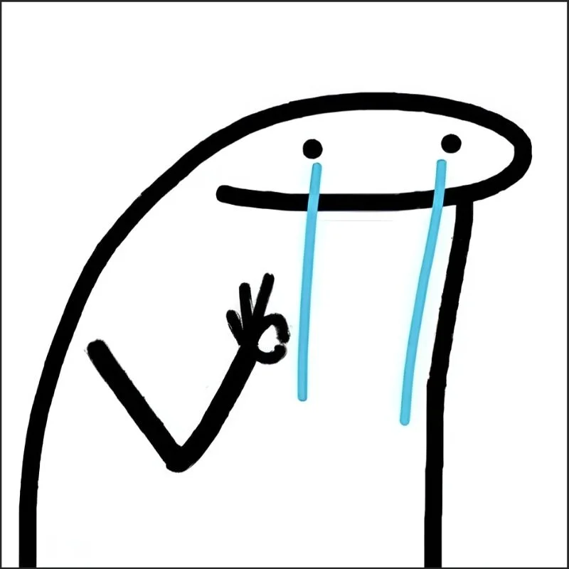 Ảnh meme cười khóc nước mắt dài ngắn